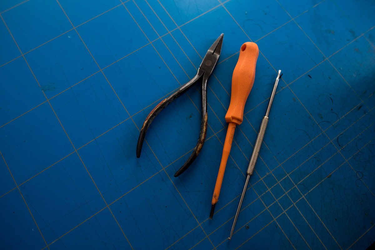 gereedschap op werkbank gereedschap op werkbank